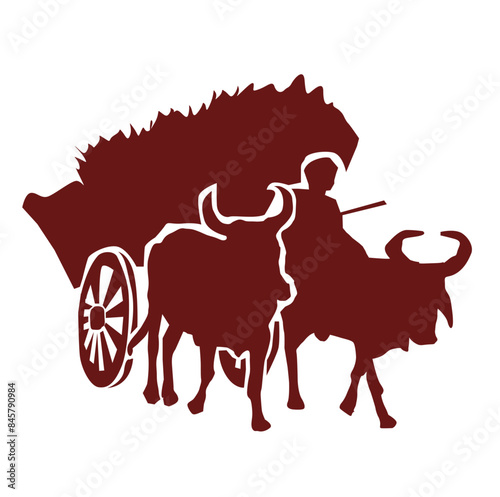 Bullock cart icon