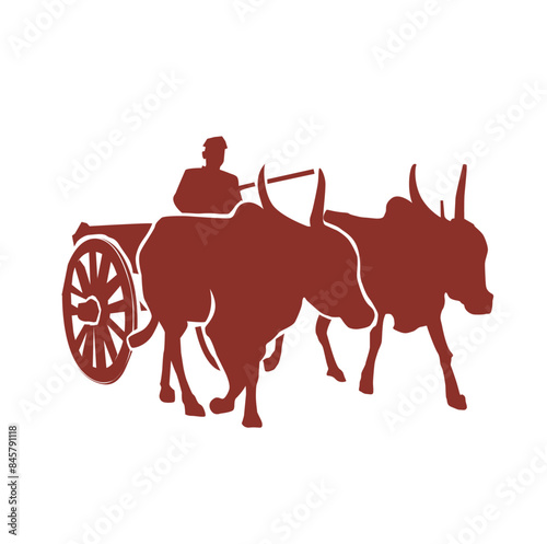 Bullock cart icon