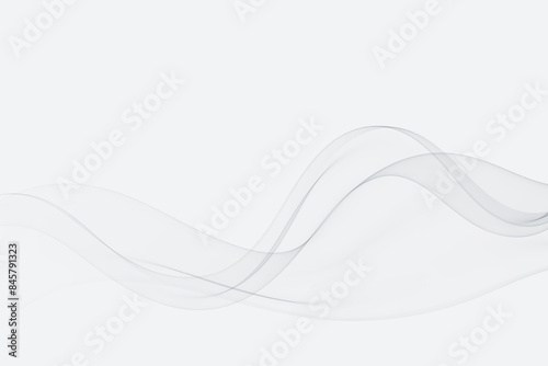 Soft gradient smoky abstract wave. Flow of wavy lines, design element.