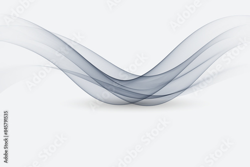 Soft gradient smoky abstract wave. Flow of wavy lines, design element.