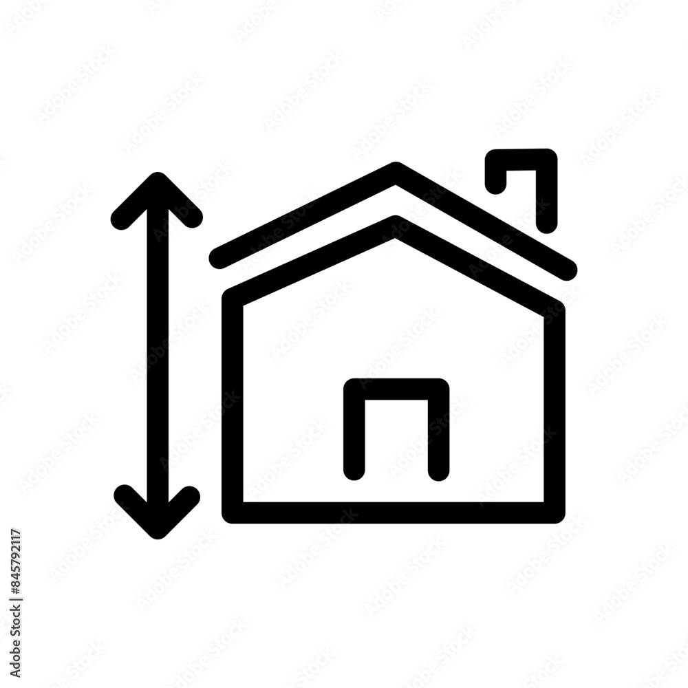 Minimum Ceiling Height Icon Perfect for Architectural and Building Standards Minimum Ceiling Height Icon Perfect for Architectural and Building Standards