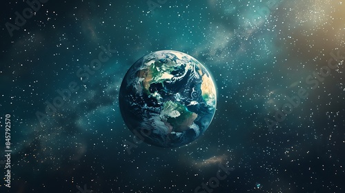 A globe surrounded by a constellation of stars representing interconnectedness and global unity