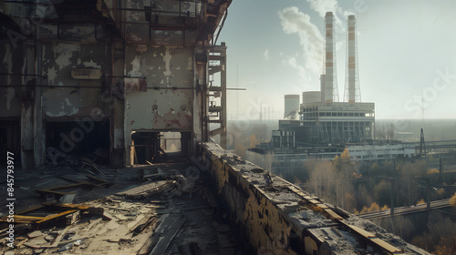 Chernobyl disaster: ruins of the city