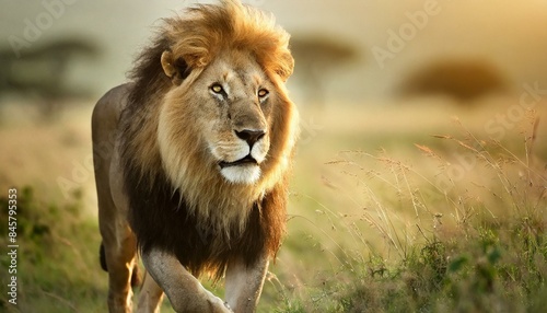 male lion in the savannah