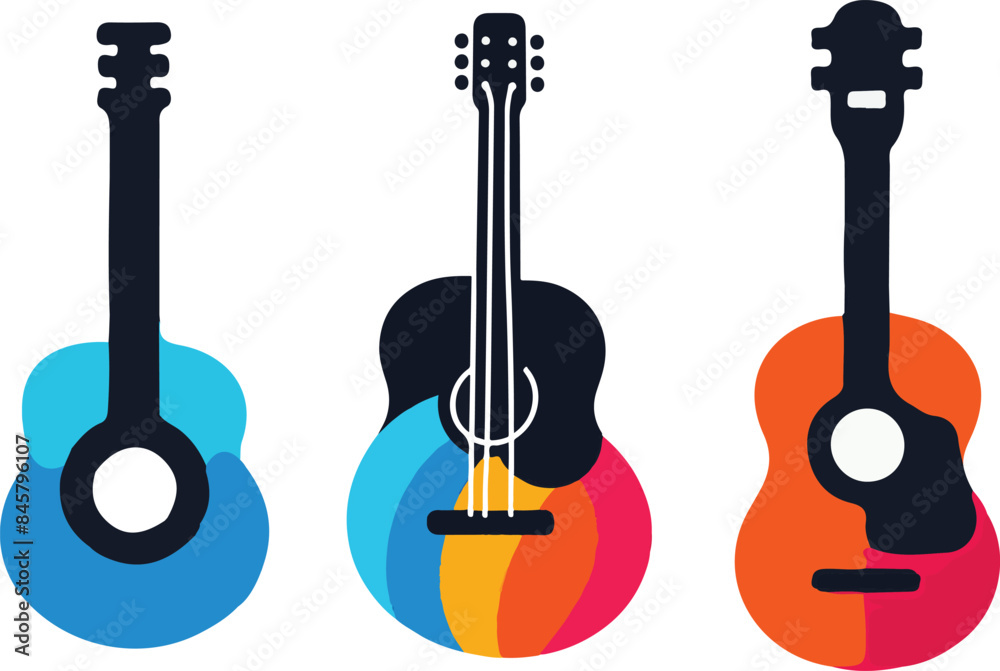 Fototapeta premium guitar vector art illustration