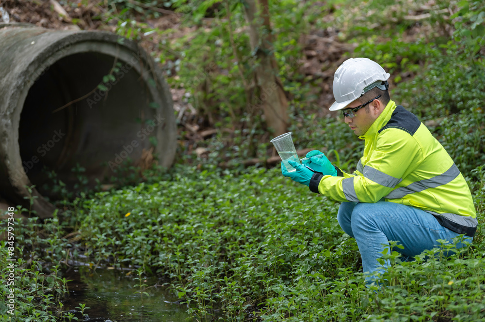 Environmental engineers inspect water quality,Bring water to the lab for testing,Check the mineral content in water and soil,Check for contaminants in water sources. Environmental engineers inspect water quality,Bring water to the lab for testing,Check the mineral content in water and soil,Check for contaminants in water sources.
