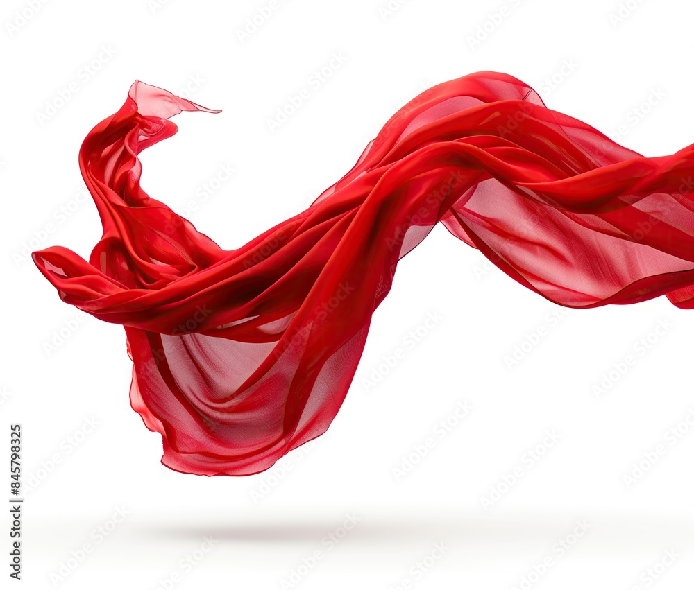 Silk fabric flowing on a white background Silk fabric flowing on a white background