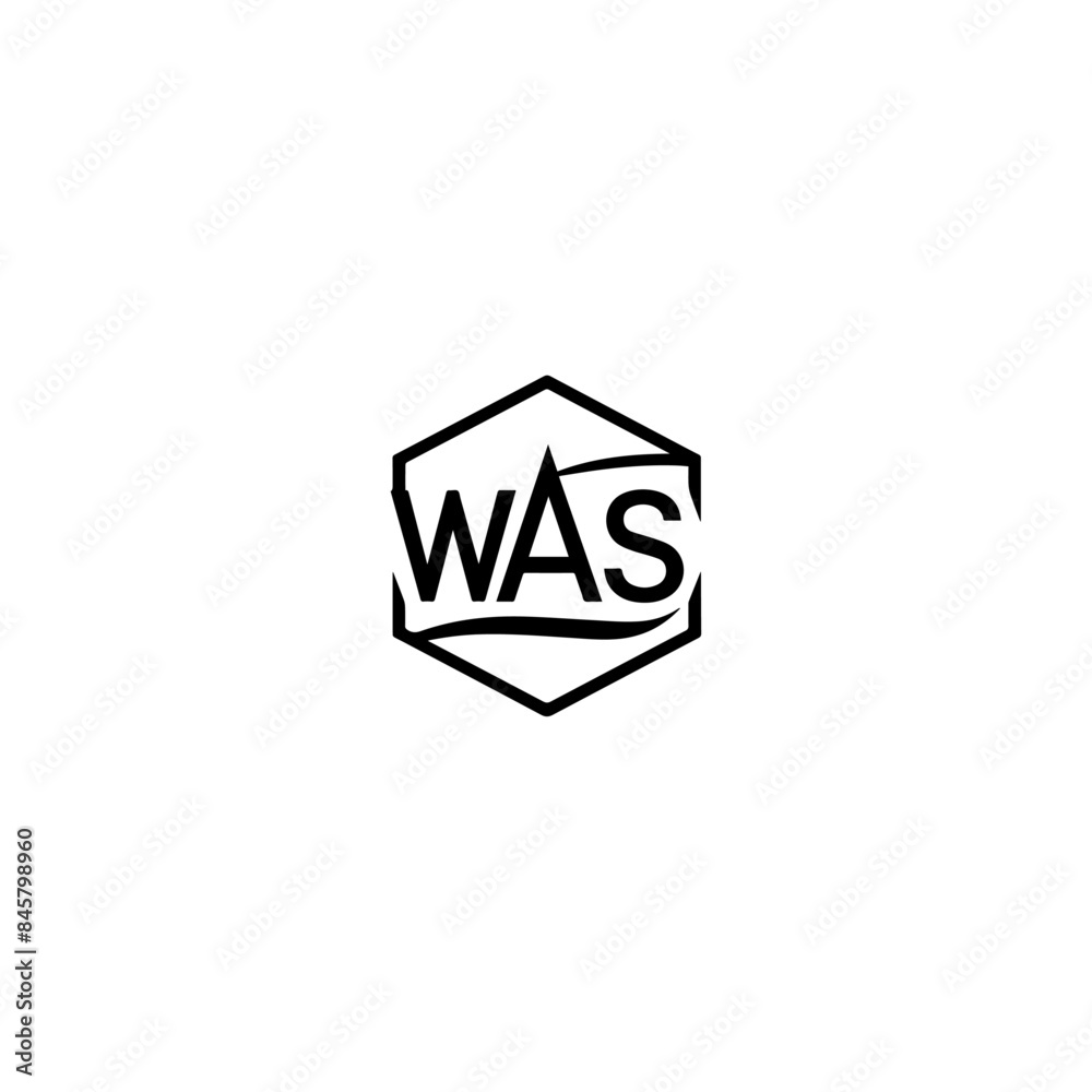 WAS monogram logo , icon, symbol, sign, vector, illustration, button, business, shield, web, label, design, logo, warranty, 3d, text, internet, element, shape, set, badge, pin, pointer, concept, map, 