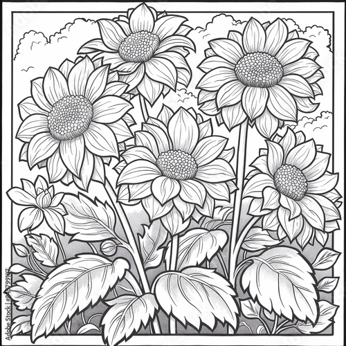 Floral Coloring page 