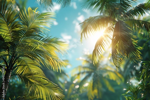 Summer warmth and tropical palms.