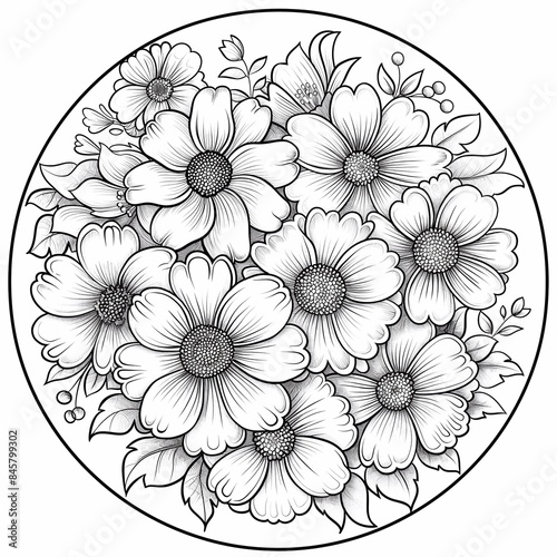 Wallpaper Mural Floral Coloring page  Torontodigital.ca