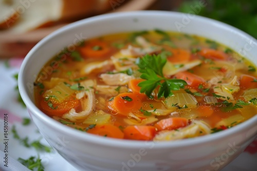 Chicken broth soup