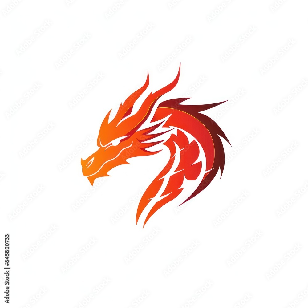 Vector illustration logo icon design of a dragon head. Vector illustration logo icon design of a dragon head.
