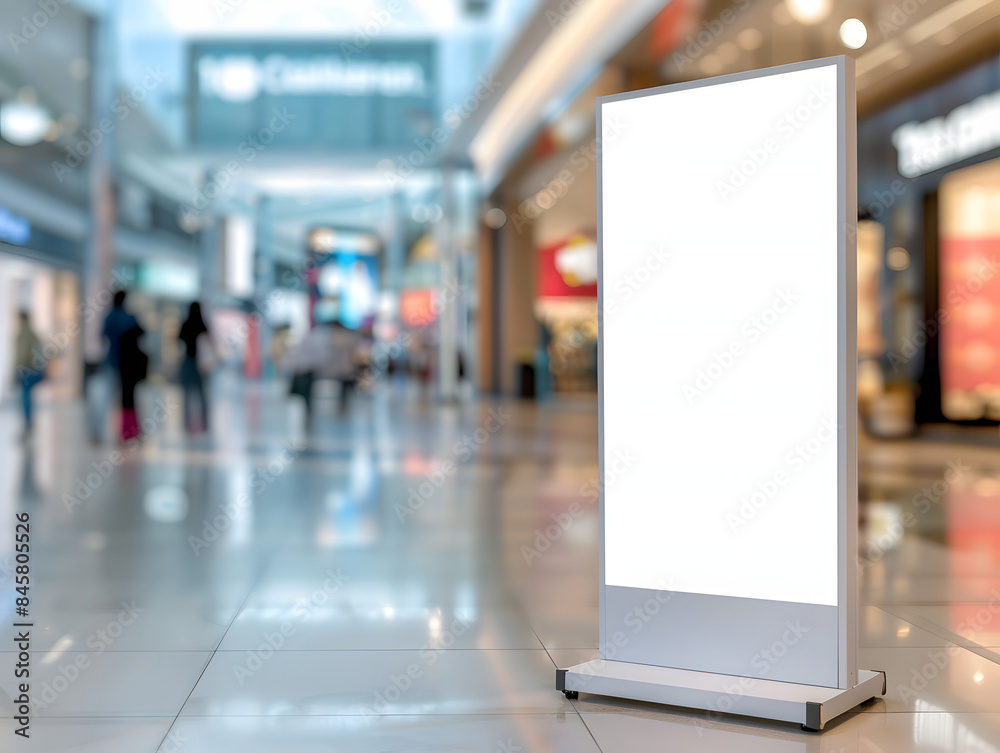 Blank roll-up banner mockup