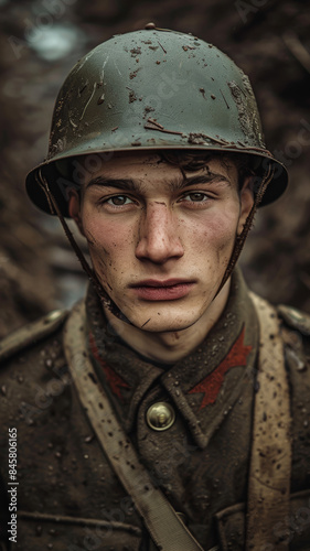 World War I Canadian Soldier in Uniform. © M.Gierczyk
