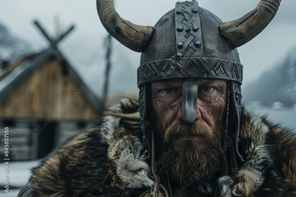 Nordic Viking Warrior Portrait Nordic Viking Warrior Portrait