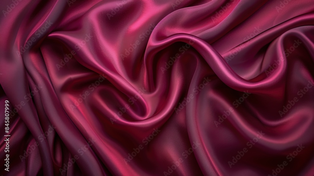 Fototapeta premium a sumptuous burgundy silk texture creates an elegant and luxurious background 