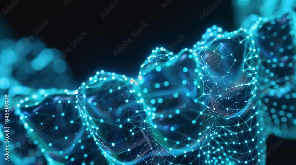 3D hologram of of human teeth