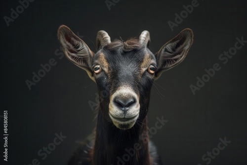 closeup portrait of curious goat animal photography © Jelena