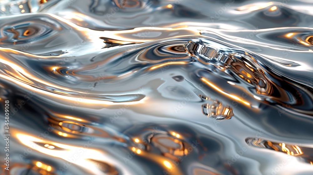 Metallic abstract wavy liquid background Metallic abstract wavy liquid background
