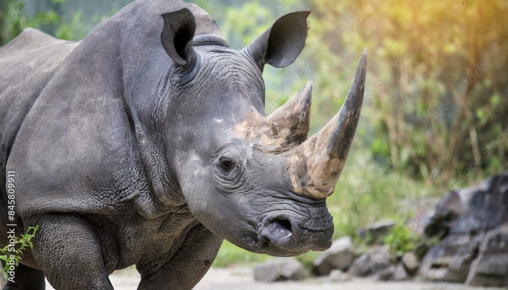 Fototapeta premium Black Rhinoceros portrait