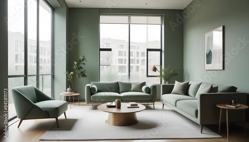 inimalist interior design style, futuristic home office, sleek furniture, state of the art technology