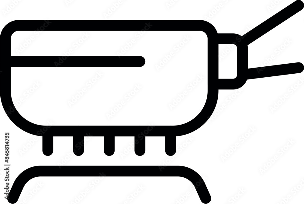 Black line icon of a router providing a wireless signal for a fast internet connection Black line icon of a router providing a wireless signal for a fast internet connection