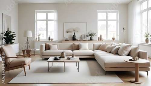 inimalist interior design style, futuristic home office, sleek furniture, state of the art technology