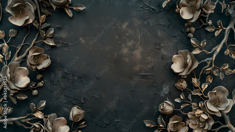Obraz premium Abstract gloomy floral background