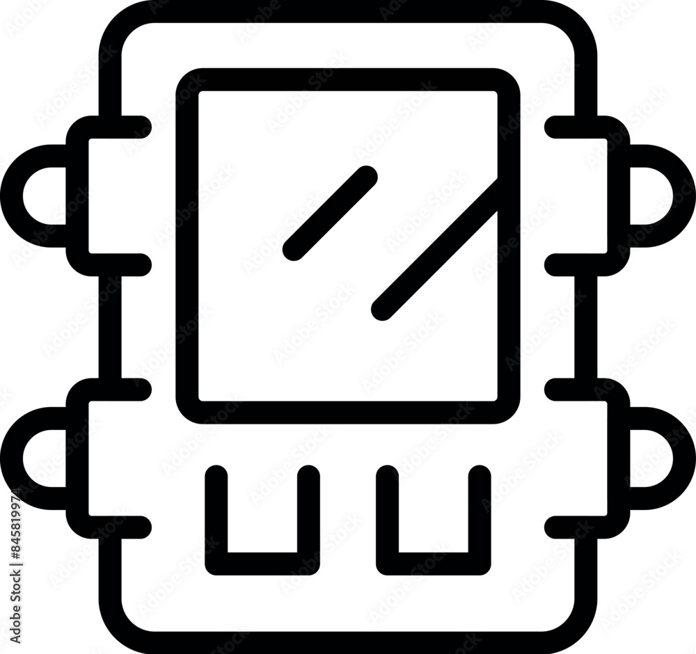 Electrical engineer holding tablet showing electric control panel monitoring system with buttons Electrical engineer holding tablet showing electric control panel monitoring system with buttons