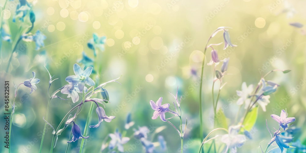 Wild bluebell with soft bokeh and gentle focus. Great for backgrounds, greeting cards, and naturethemed designs.Text space Wild bluebell with soft bokeh and gentle focus. Great for backgrounds, greeting cards, and naturethemed designs.Text space