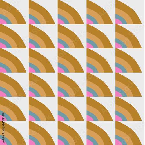 Geometric Retro Design Pattern Texture Wallart
