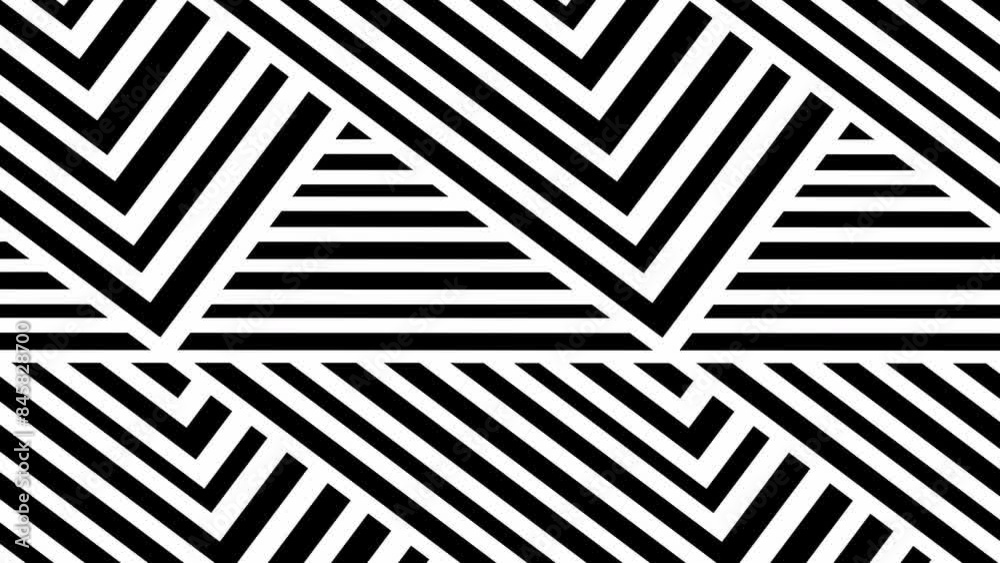 Geometric shapes from stripes.
Abstract background with black and white stripes.Geometric pattern. Geometric shapes from stripes.
Abstract background with black and white stripes.Geometric pattern.