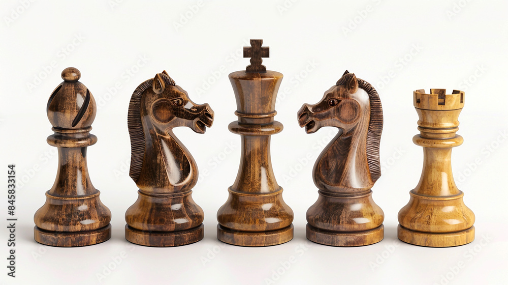 wide detailed closeup background banner photo of wooden chess pieces set with white copy space wide detailed closeup background banner photo of wooden chess pieces set with white copy space