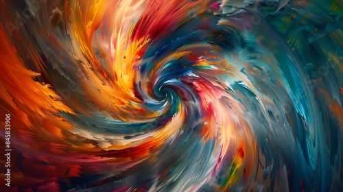 A swirling vortex of colors symbolizing the chaotic beauty of the universe