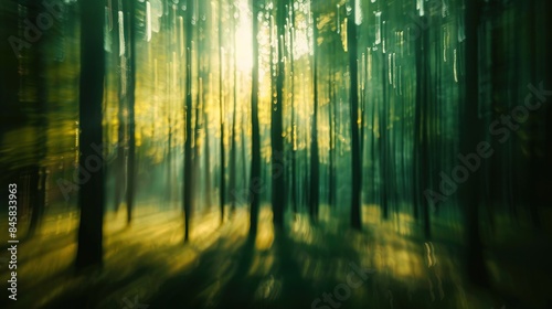 Blurred Forestry Scene for Presentation Slide