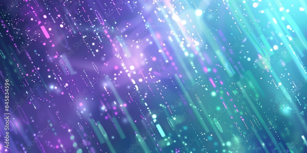 Magical Rain of Neon Lights: A Sparkling Abstract Background in Vivid Blues and Purples Magical Rain of Neon Lights: A Sparkling Abstract Background in Vivid Blues and Purples