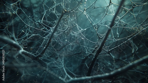 A tangled web of threads representing the interconnectedness of all things in the universe