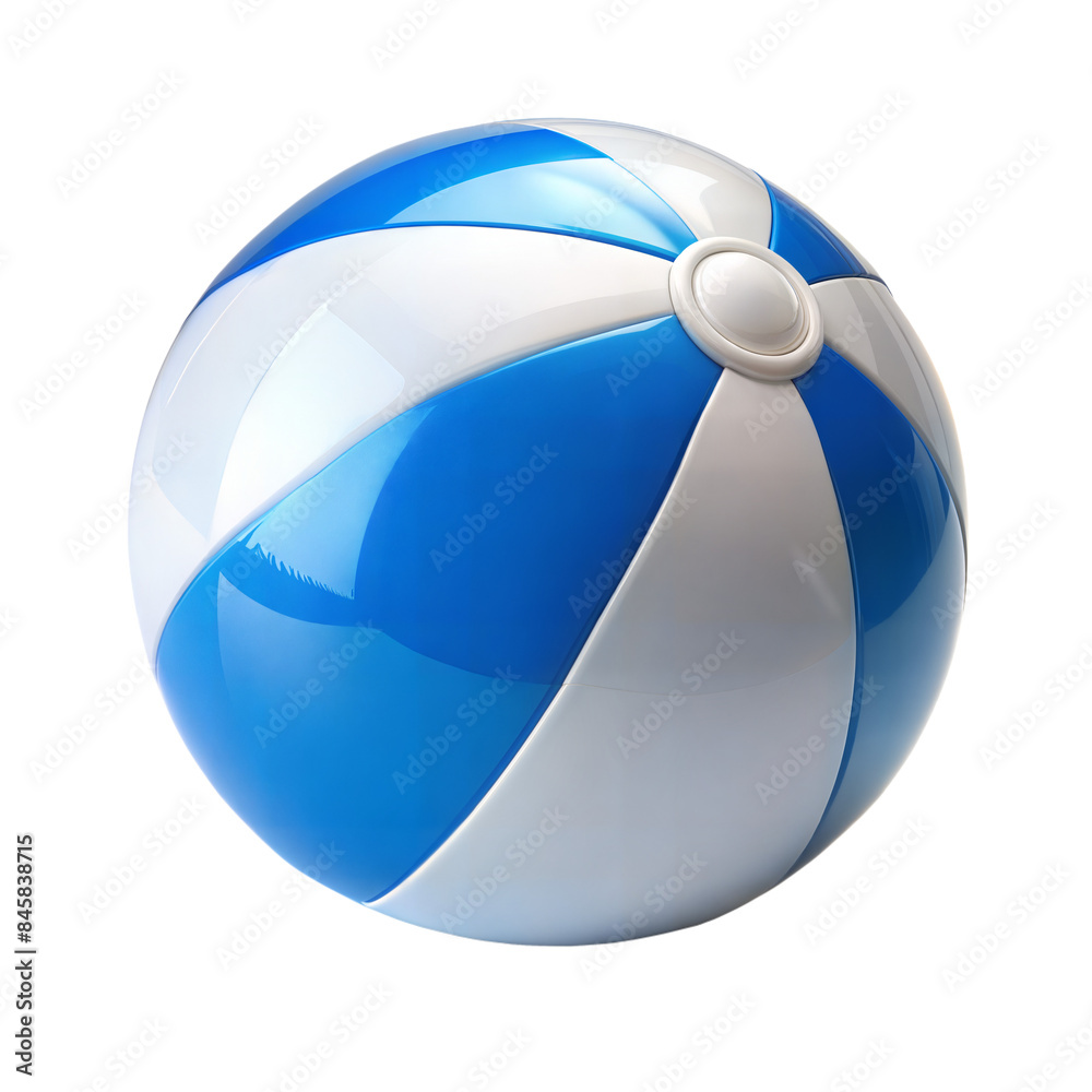 Blue And White Beach Ball On Transparent Background Blue And White Beach Ball On Transparent Background