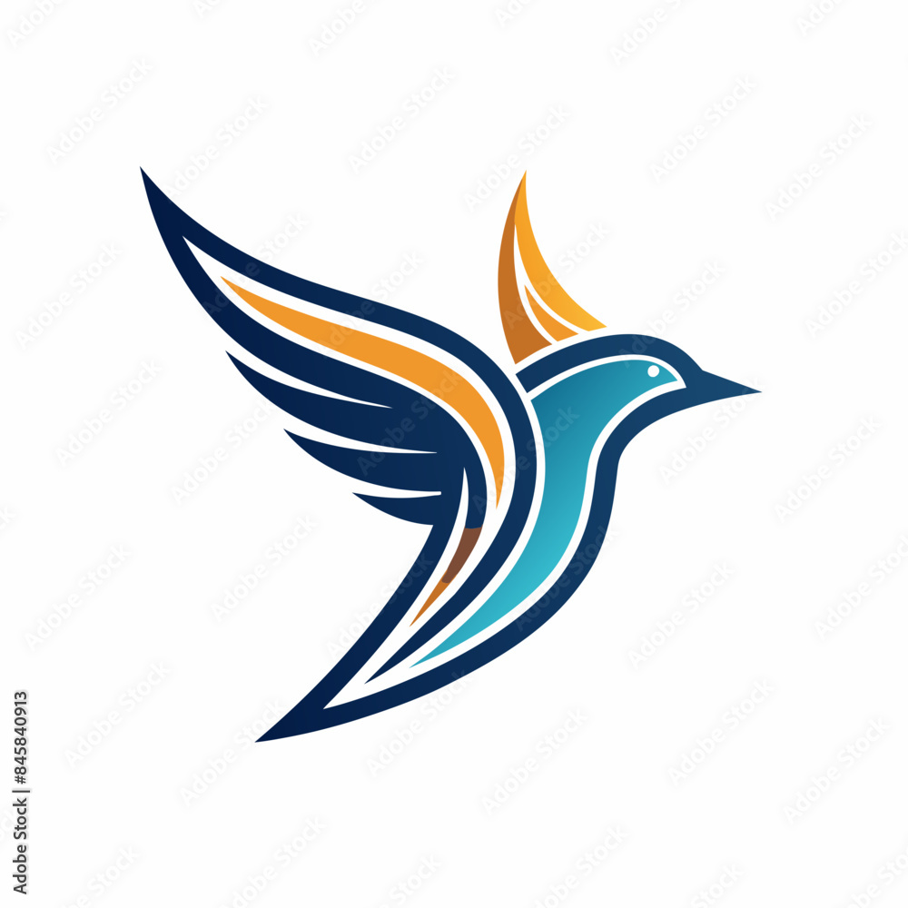 a minimalist bird logo vector art illustration a minimalist bird logo vector art illustration