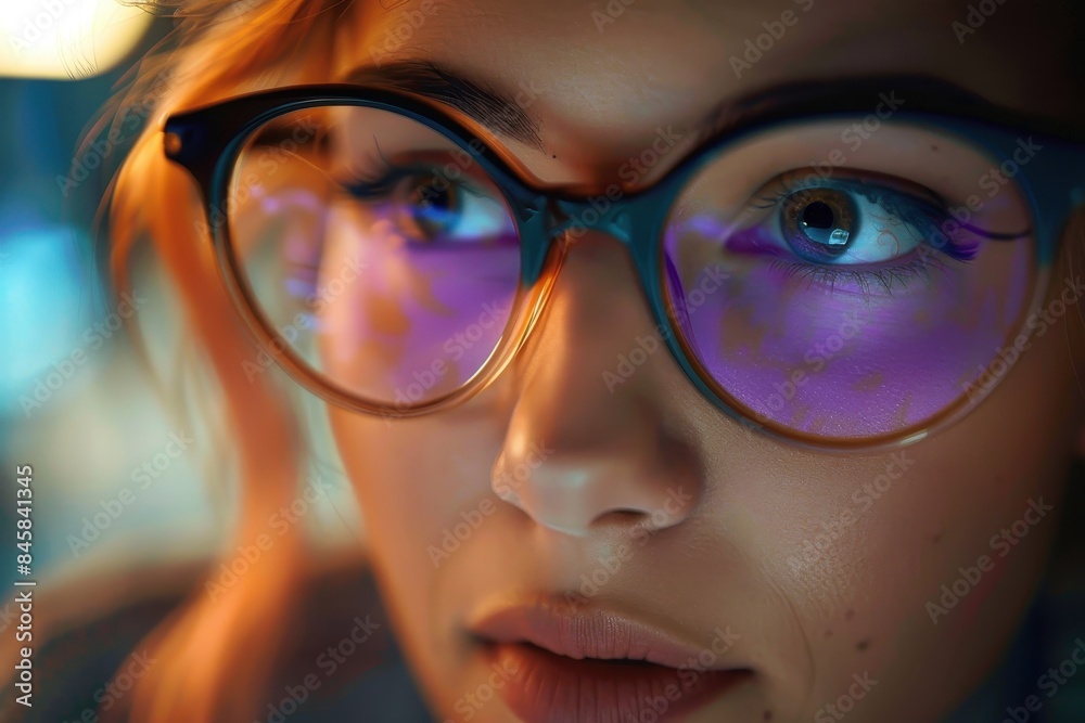 A close-up image emphasizing eyeglasses, with the suggestion of individuality and insight A close-up image emphasizing eyeglasses, with the suggestion of individuality and insight