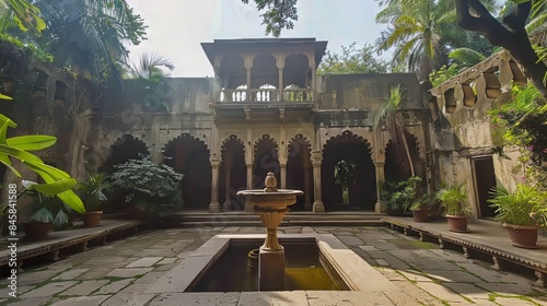 Tranquil parsi fire temple: spiritual oasis amidst rich cultural heritage in historic setting photo