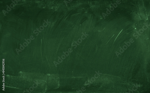 Chalk rubbed out on green chalkboard background