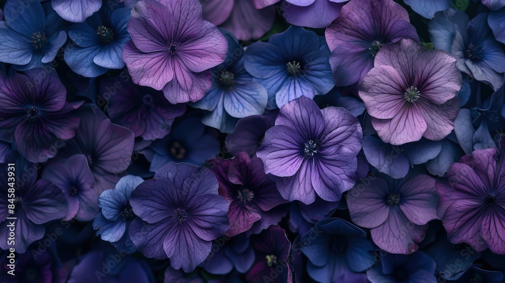 A backdrop of romantic violet flowers A backdrop of romantic violet flowers