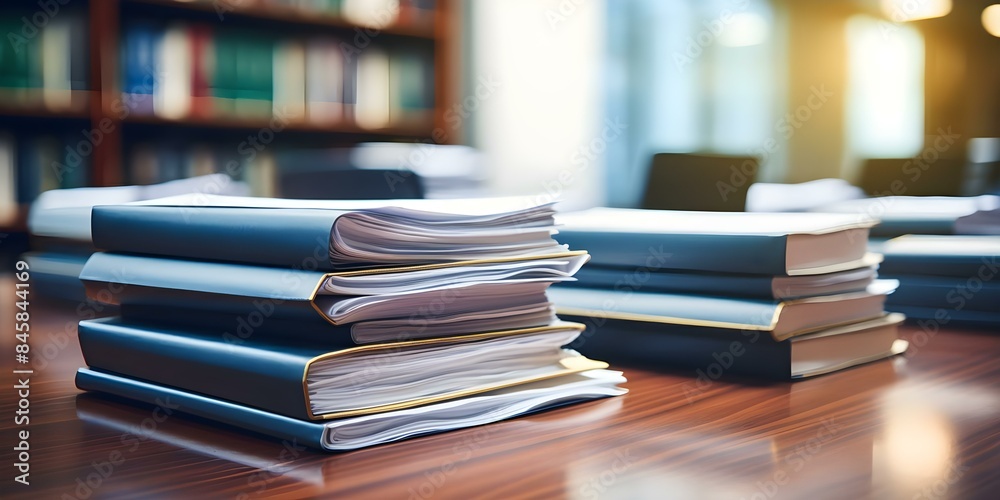 Busy lawyers office with stacks of legal documents books and case files. Concept Lawyers, Office, Legal Documents, Case Files, Books Busy lawyers office with stacks of legal documents books and case files. Concept Lawyers, Office, Legal Documents, Case Files, Books