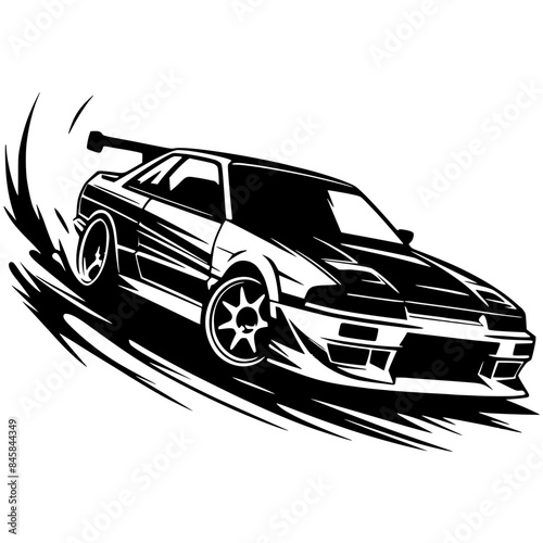 Drift car silhouette
