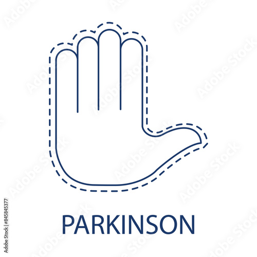 Parkinson Vector Icon - Tremors, Neurology, and Brain Health.