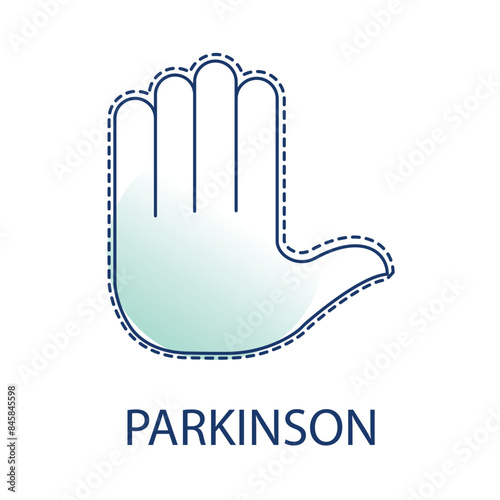 Parkinson Vector Icon - Brain Health, Tremors, and Neurology.