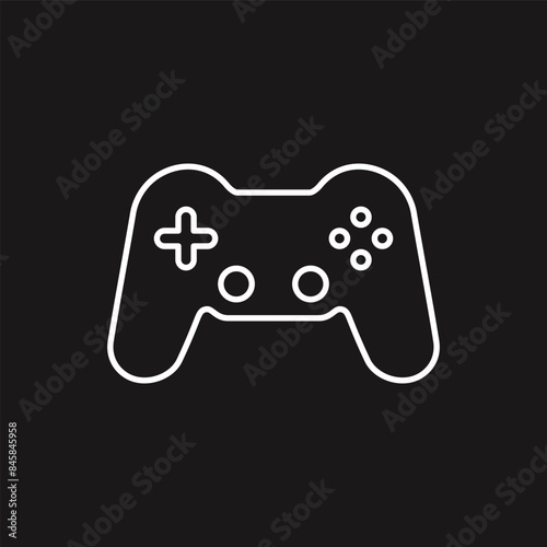 Gamepad line icon. Vector illustration © monkylabz