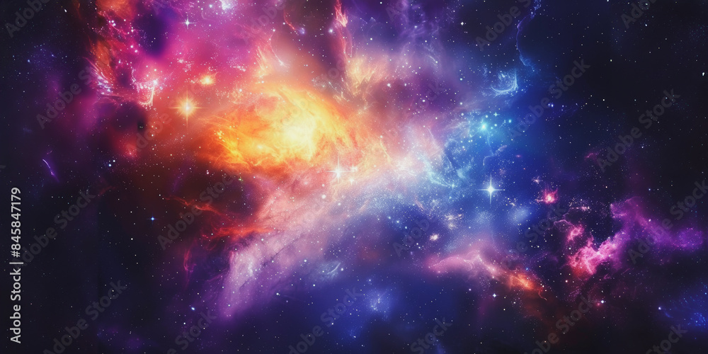 Colorful galaxy in outer space Colorful galaxy in outer space